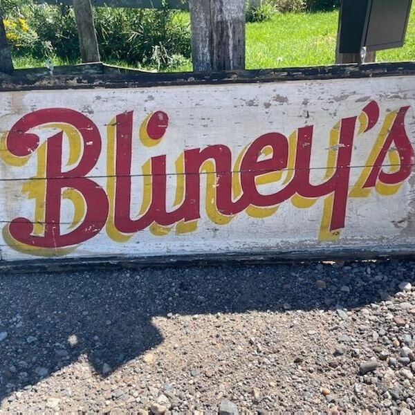 OLD wooden double sided Dairy sign from upstate NY!  Lead paint probably 1950&rsquo;s?  Has a incredible look!  Coming soon!!!