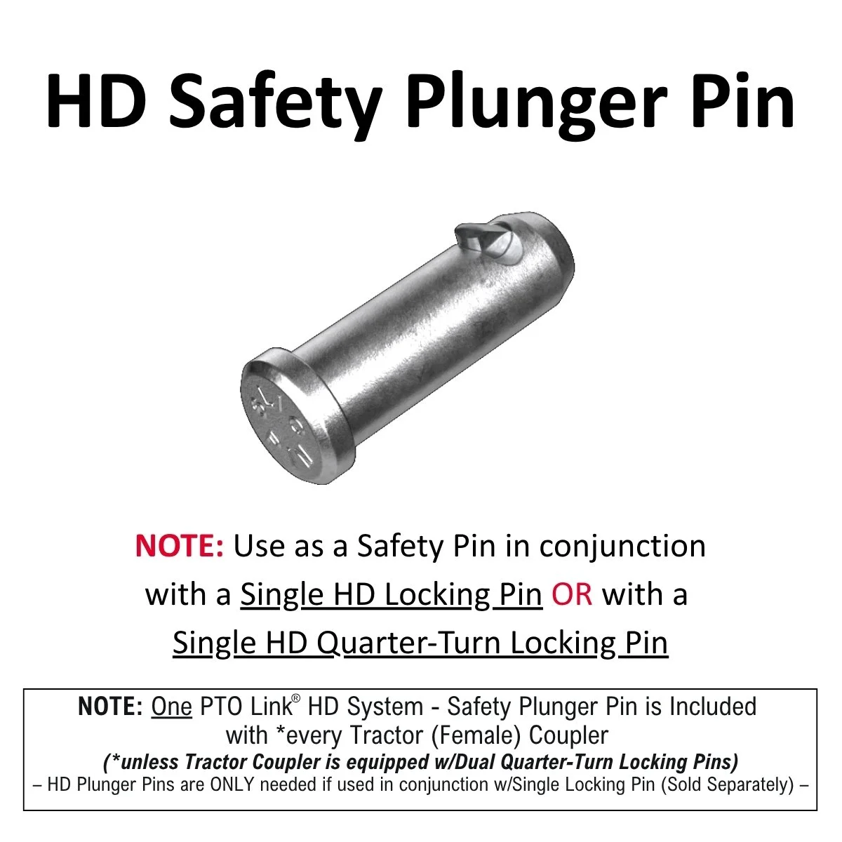 PTO Link® HD System - Safety Plunger Pin - SPARE (For original HD system without Quarter-Turn Pins (Mfg Part #7657) 1080x1080 WhiteBG.jpg