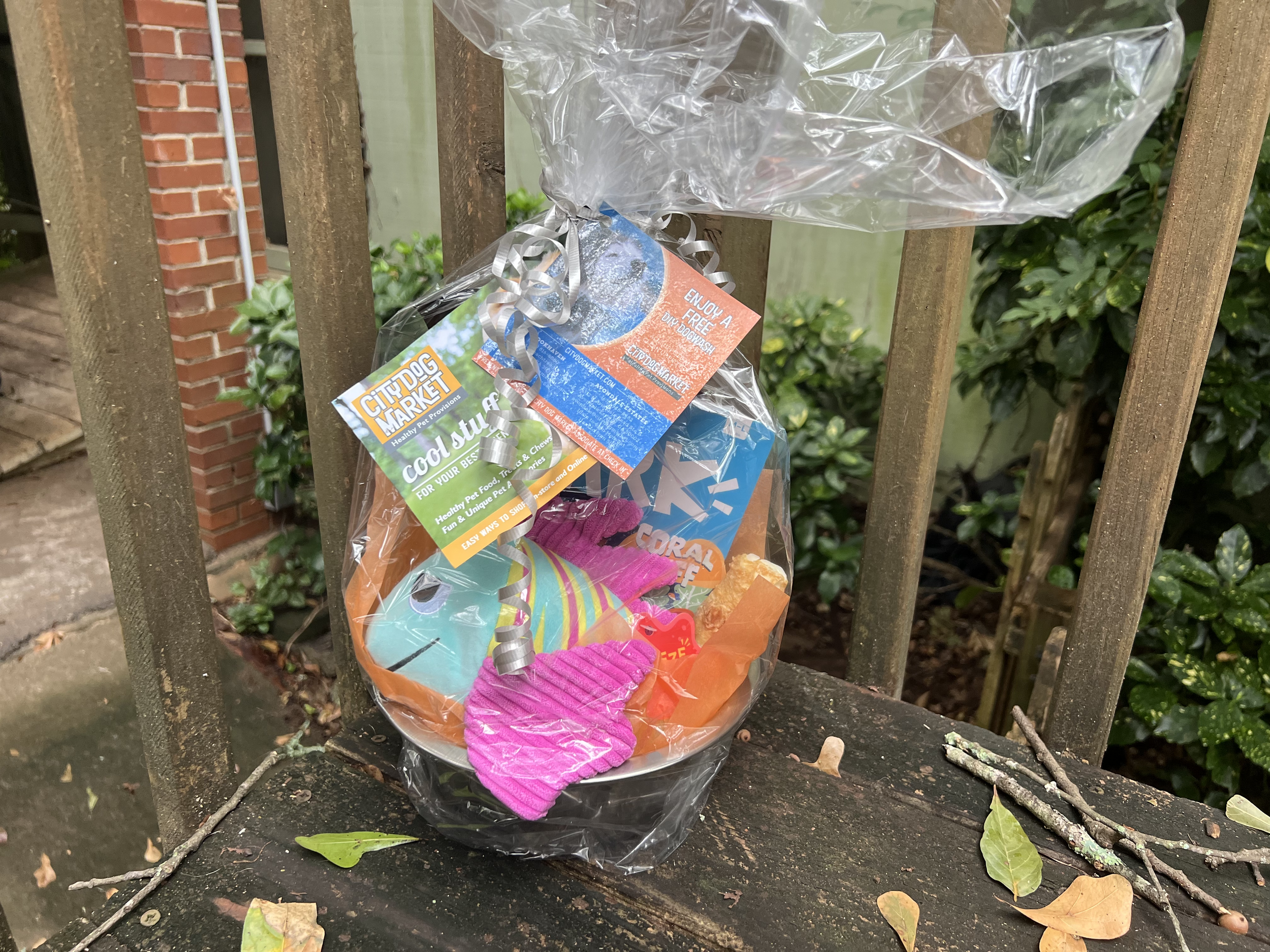 11. City Dog Market gift basket with dog wash