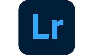 Adobe Lightroom logo with blue background