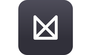 Milanote tool's black square badge icon with a white envelope symbol in the center