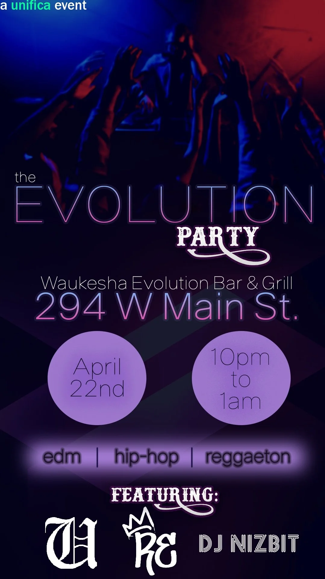 The Evolution Party - College Rave Night