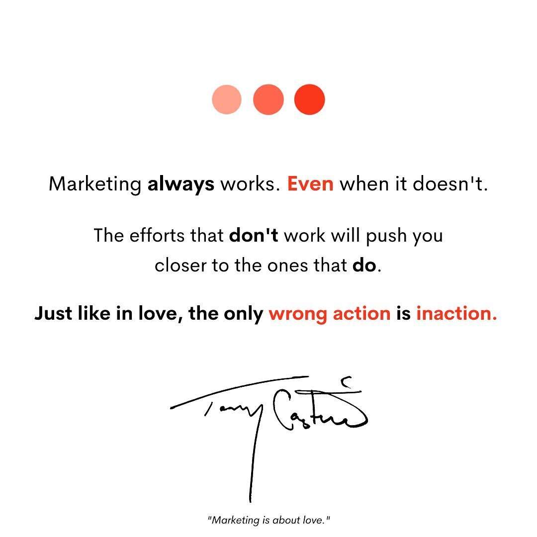 In order to attain the height of your destiny, you must be courageous. To be courageous, you must act. To act, you must first realize you are worth it. 💌 Marketing is about love.