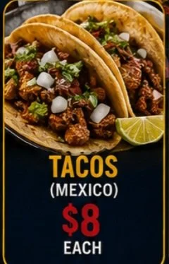 Tacos $8