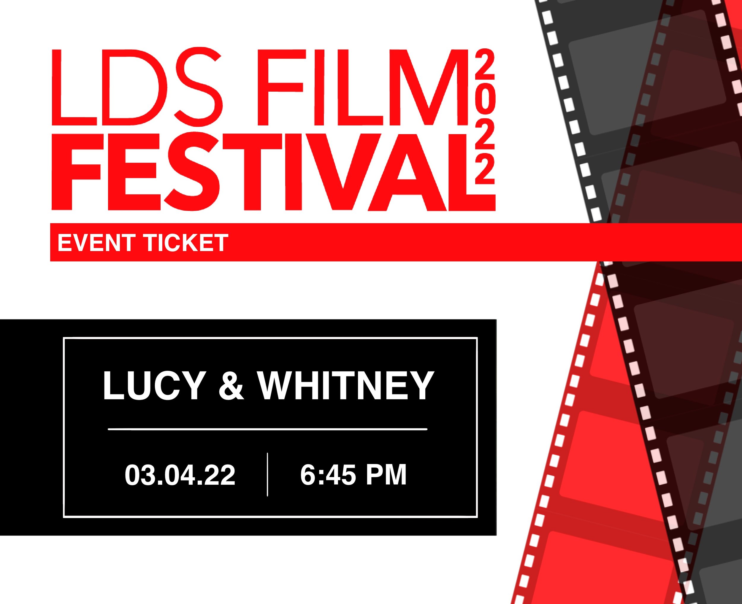 Lucy & Whitney03.04.22 | 6:45 PM Showhouse II Theatre - In Washington State, two sisters explore their relationship after the older sister is married, in the context of their Mormon faith.Q&A with filmmakers