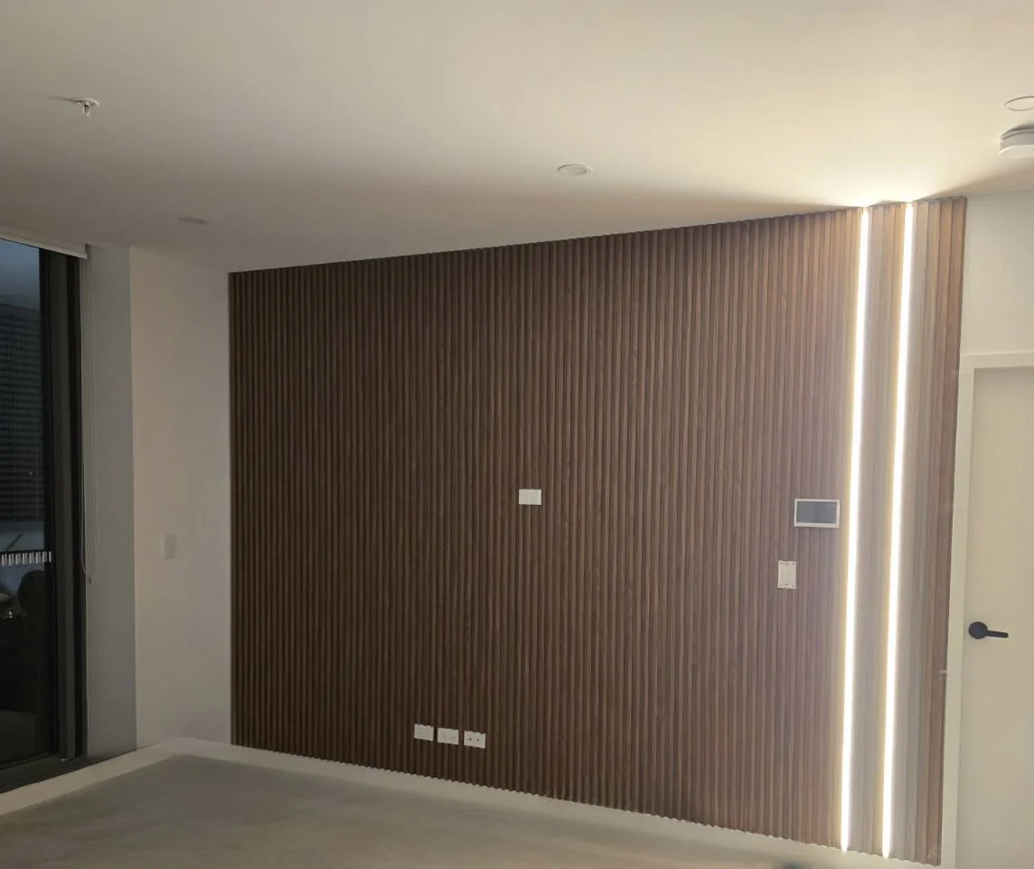 PVC Internal Fluted Panel Media Feature Wall