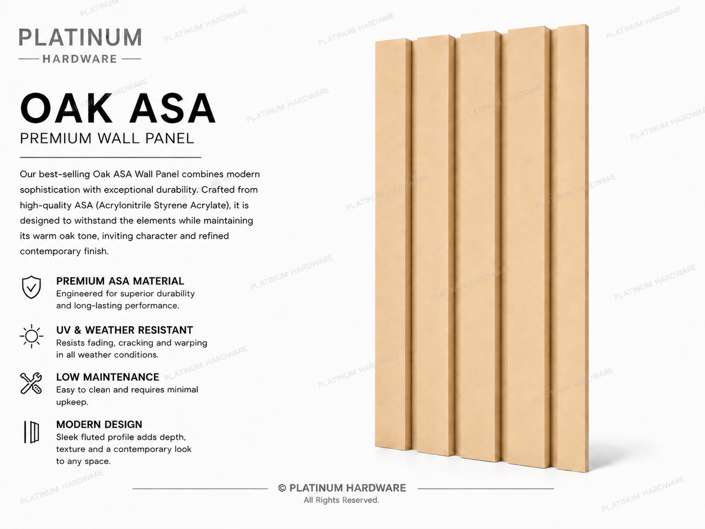 ASA External Rated Fluted Style Lightweight Premium Cladding