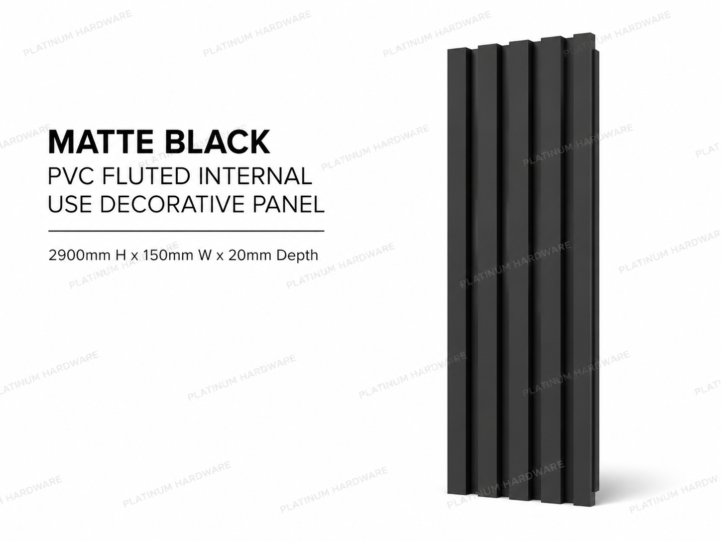Platinum Hardware Premium PVC Wall & Ceiling Panels 2900mm Height x 150mm Width x 20mm Depth