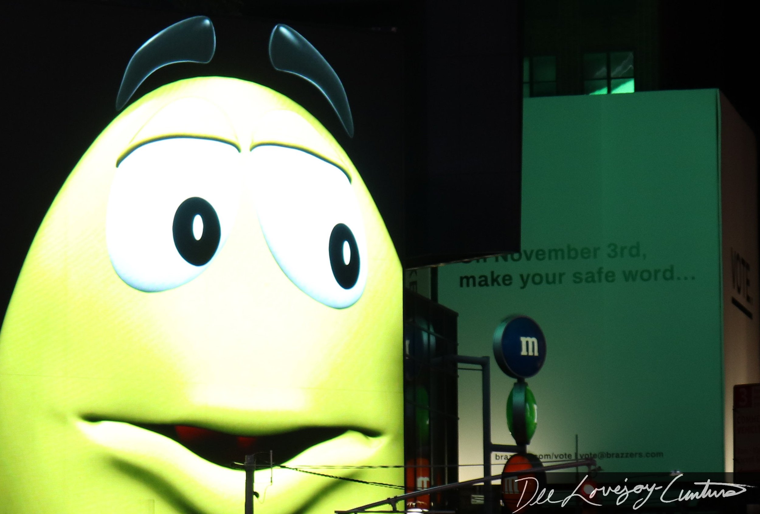 "M&M Yellow Vote" Taken and edited 2020. NYC