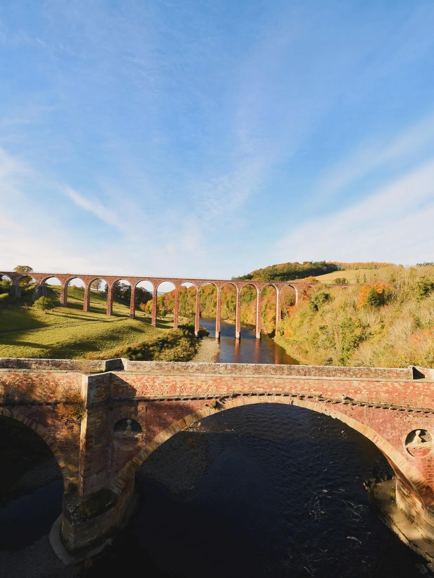 BONNIE SCOTLAND 
I like places that stop me in my steps. How gorgeous are the colours and how beautiful the land. And how much do I want to be a fisherwoman 🥰

Shot this on my Nikon with wide angles lens 📷
#leaderfootviaduct #leaderfootbridge #scot