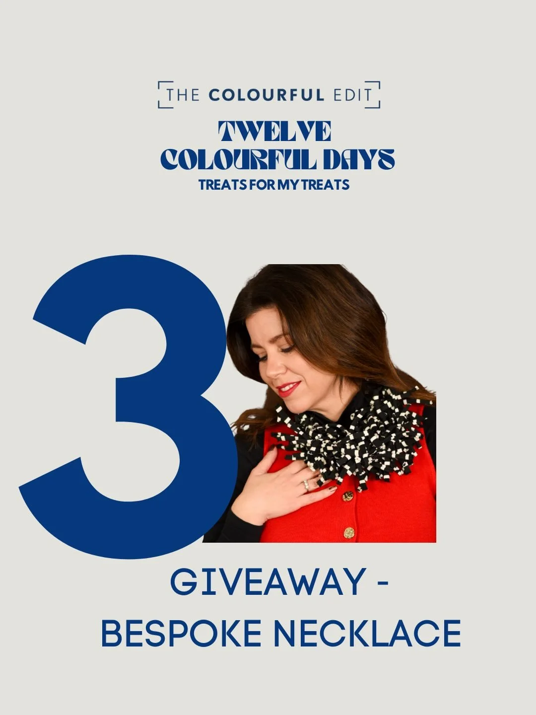 ✨ DAY THREE - GIVEAWAY TIME! ✨
To celebrate our Colourful Edit &lsquo;Twelve Colourful Days!&rsquo; , we&rsquo;re gifting one lucky winner a bespoke necklace designed just for you. Pick your colours, your design (Abby/Ruby/Frill/Olive), and we&rsquo;
