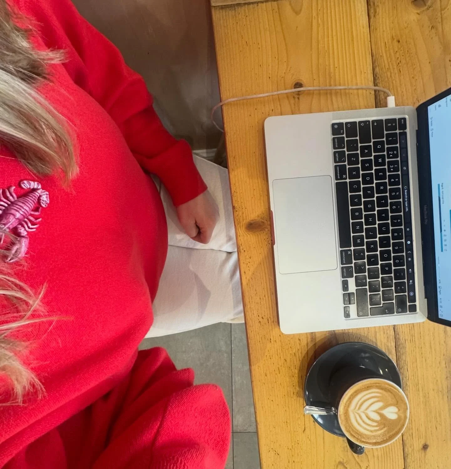 LOBSTER AND I
Working on a few event plans, whilst gym club is on. 

Bank holiday. The high street is heaving. Sitting pondering.

@themilkmancoffee #Peebles