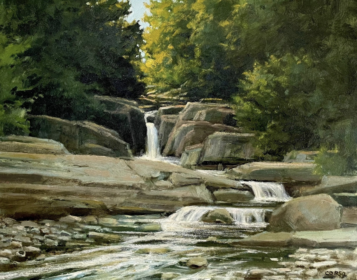 Cascading Waters 12" x 16" Oil on linen