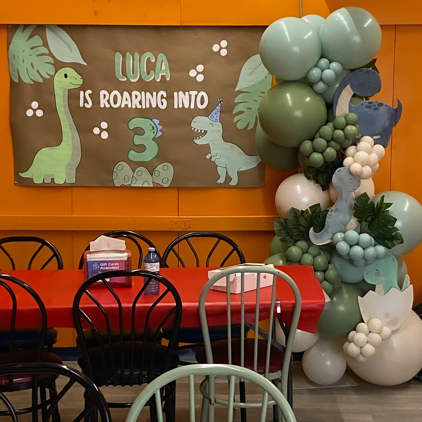 Luca is 3!! My baby boy!! You have all had the pleasure of seeing my boy evolve during my business and it&rsquo;s been a truly amazing experience. All the support, and love. Thank you @signsbyhannah_ for the custom banner. 🦖 🦕 3️⃣