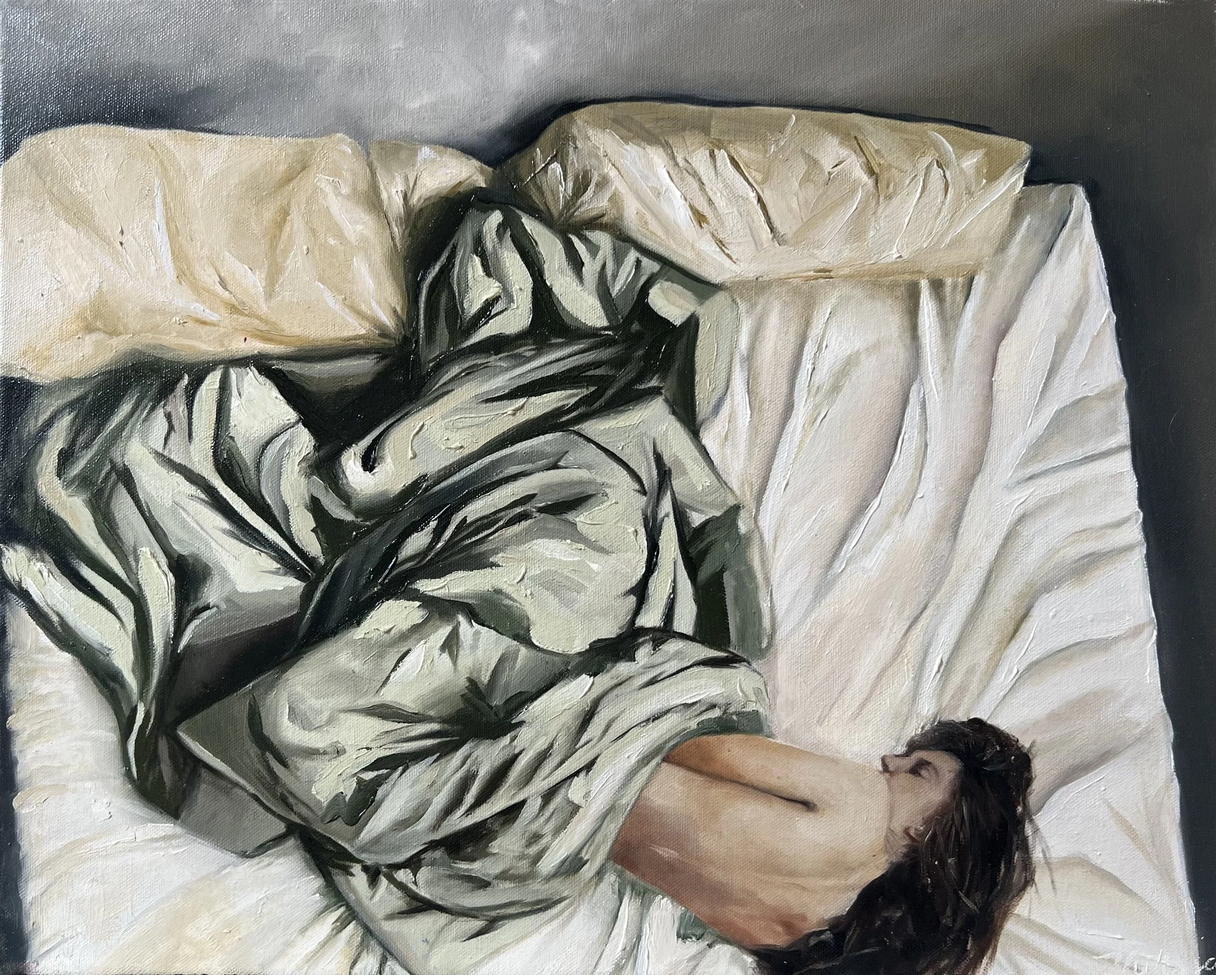  Aches In My Chest , 2020, 16 x 20 inches, oil on canvas, AVAILABLE