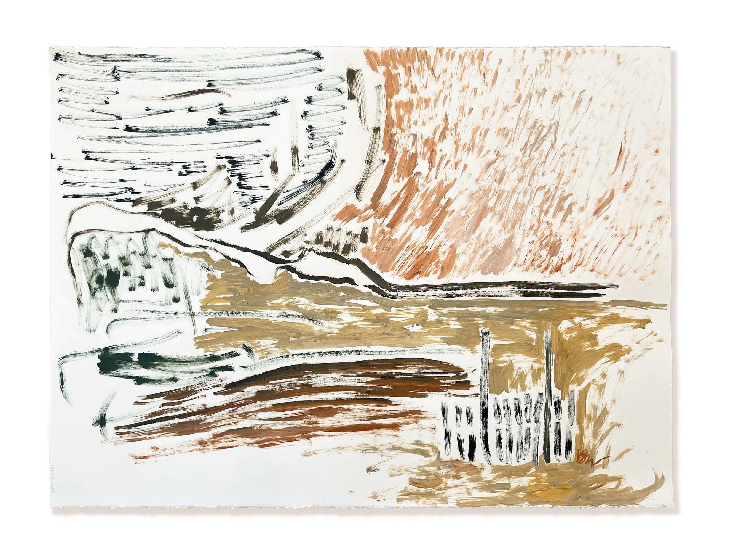 Landscape, 22x30 in. acrylic on stonehenge paper, 2026