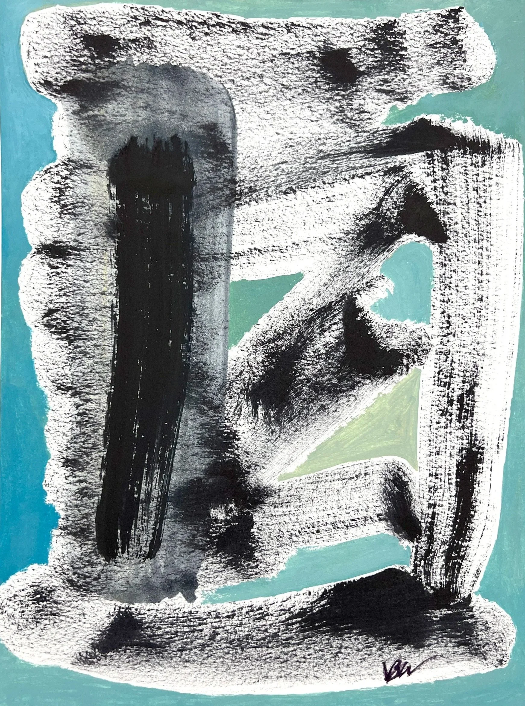 acrylic and oil on watercolor paper, 12x9 in, 2025