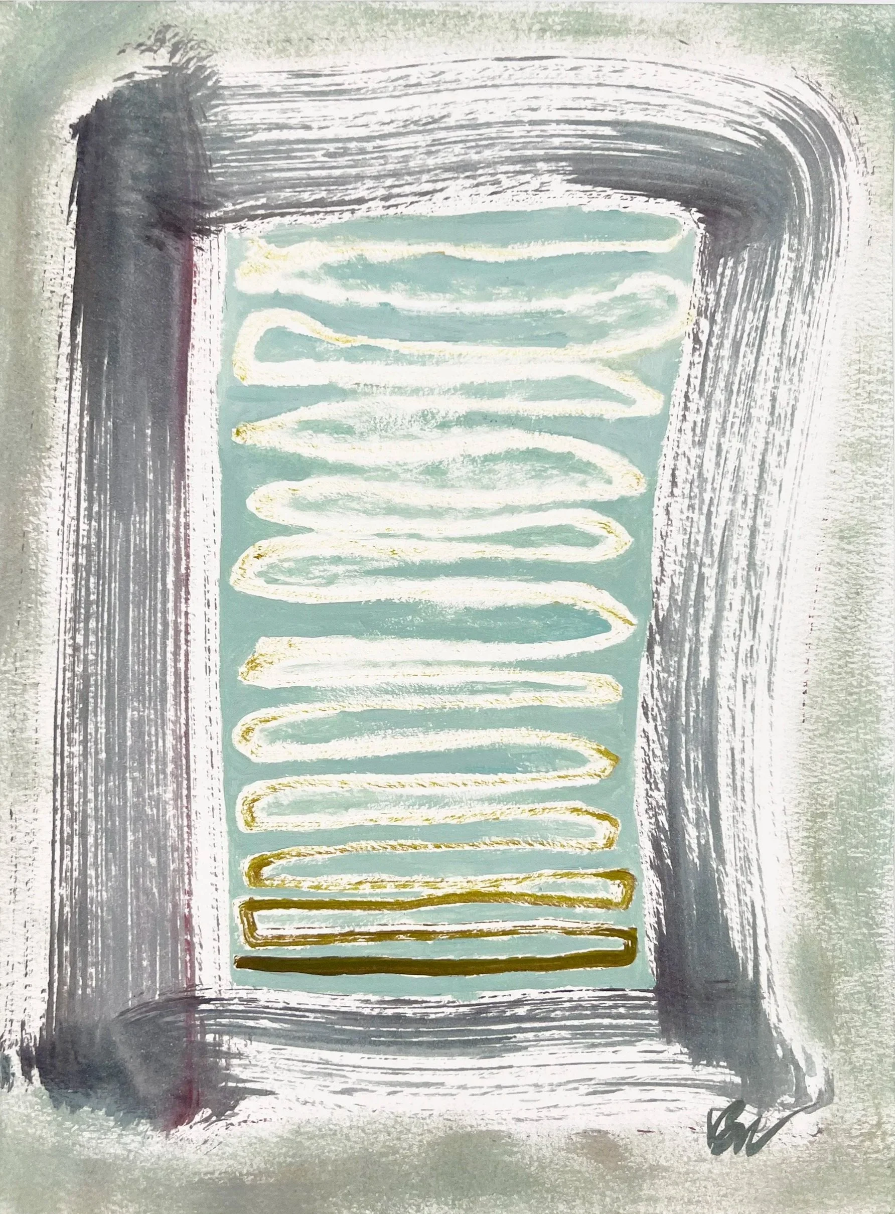 acrylic and oil on watercolor paper, 12x9 in, 2025