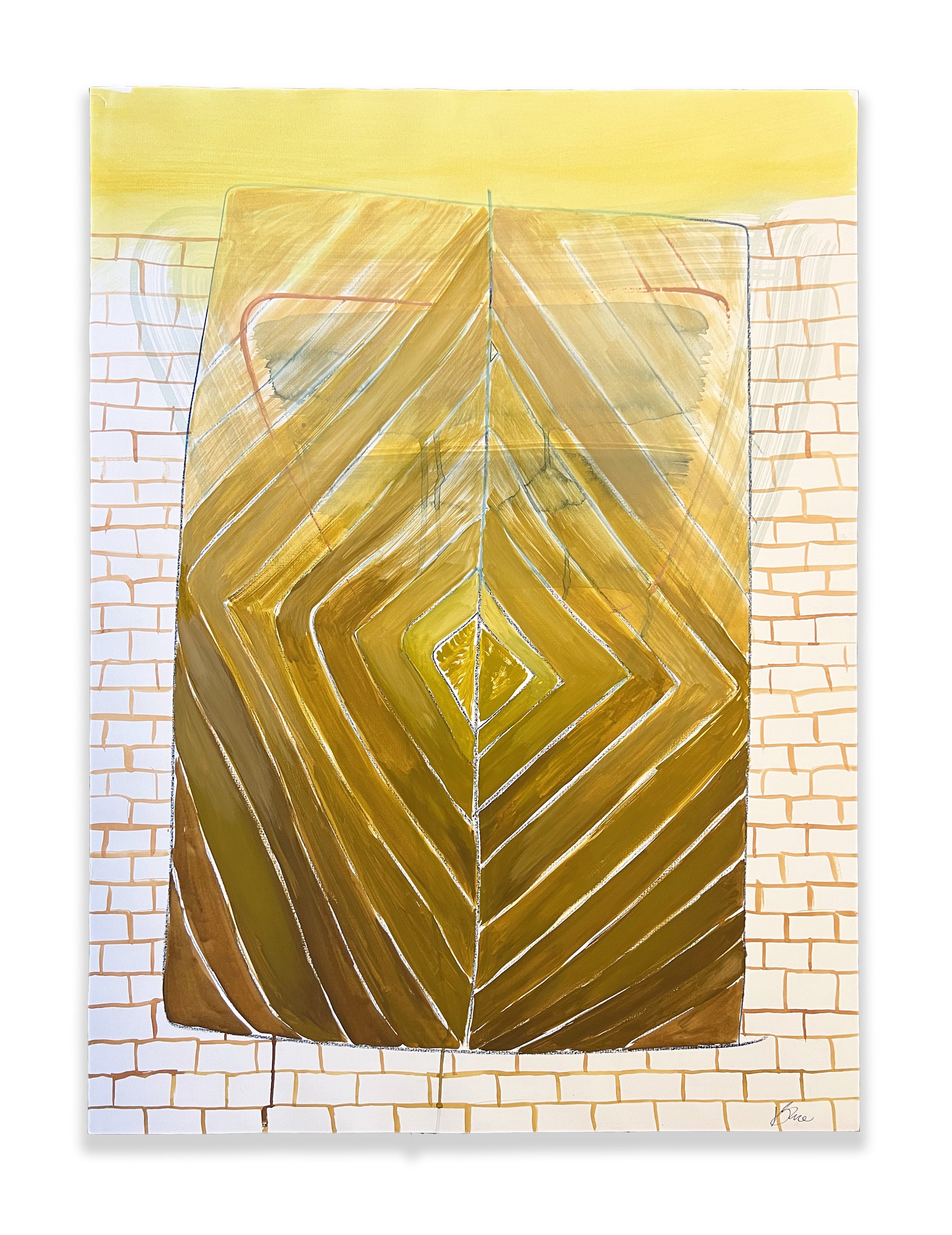 Triangular Match
gouache, pencil and watercolor on paper 40 x 28.75 in, available unframed