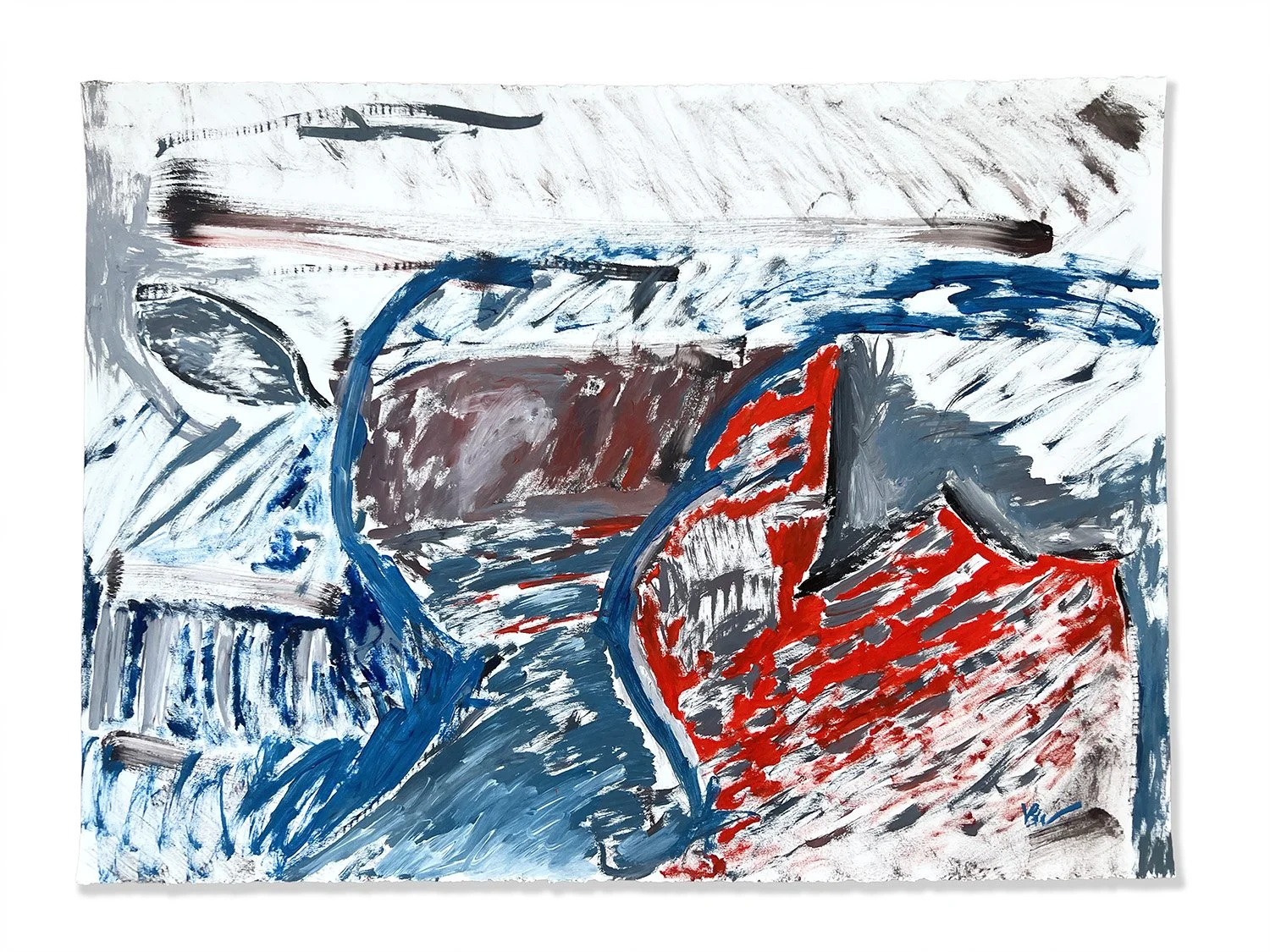 Landscape, 22x30 in. acrylic on stonehenge paper, 2026