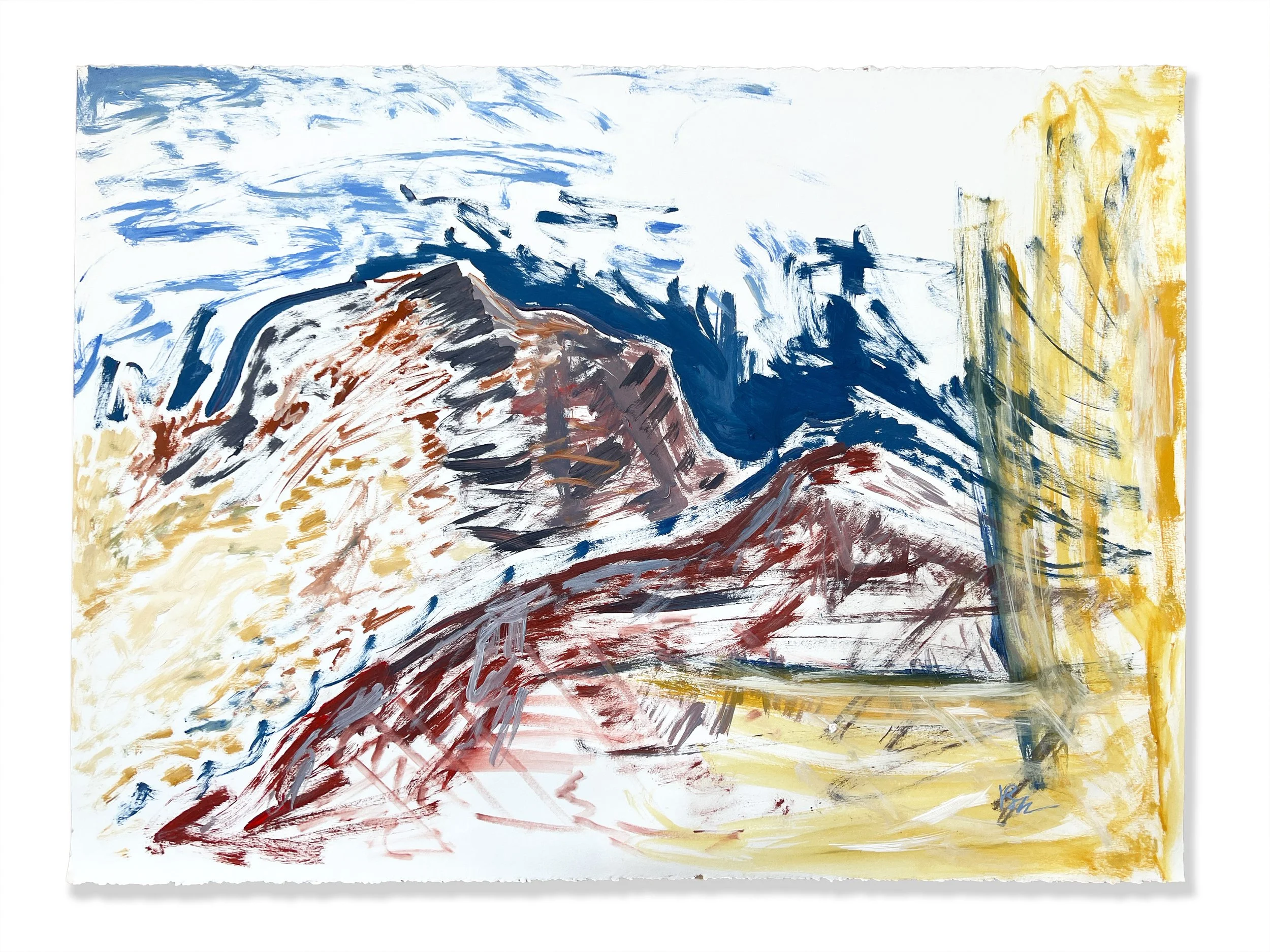 Landscape, 22x30 in. acrylic on stonehenge paper, 2026