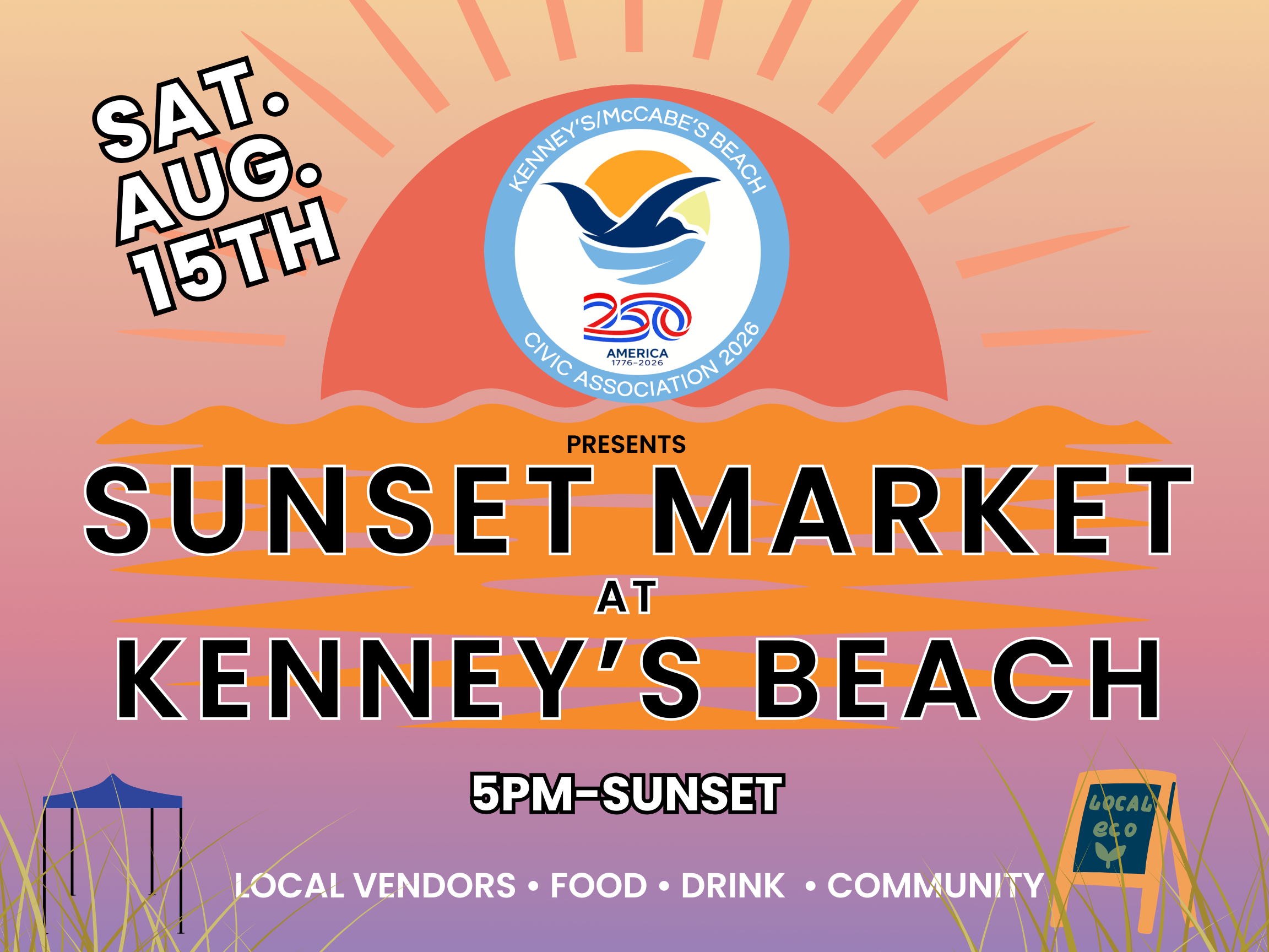 RESCHEDULED DATE: Kenney's Beach Sunset Market