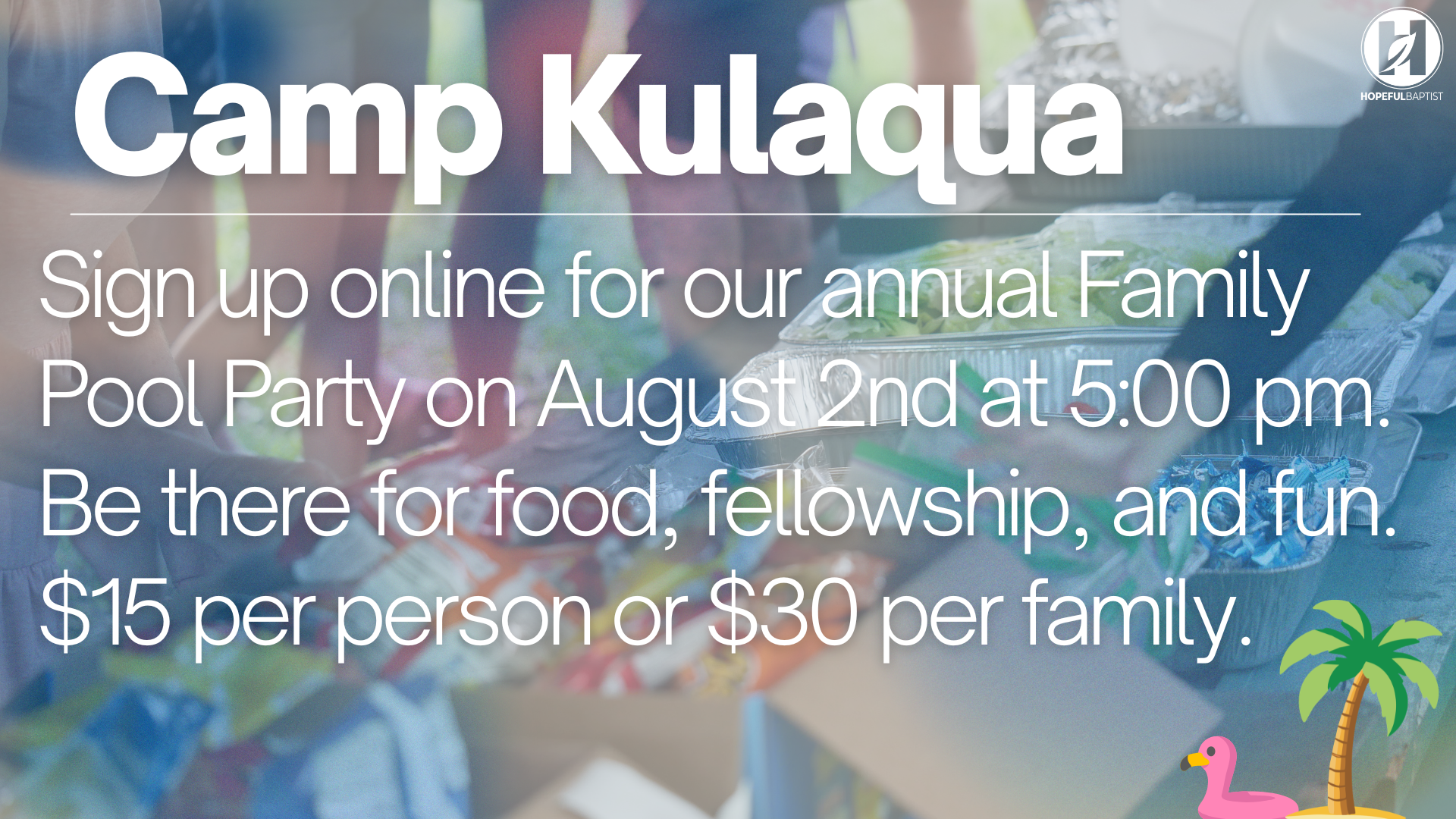 Camp Kulaqua Family Pool Party