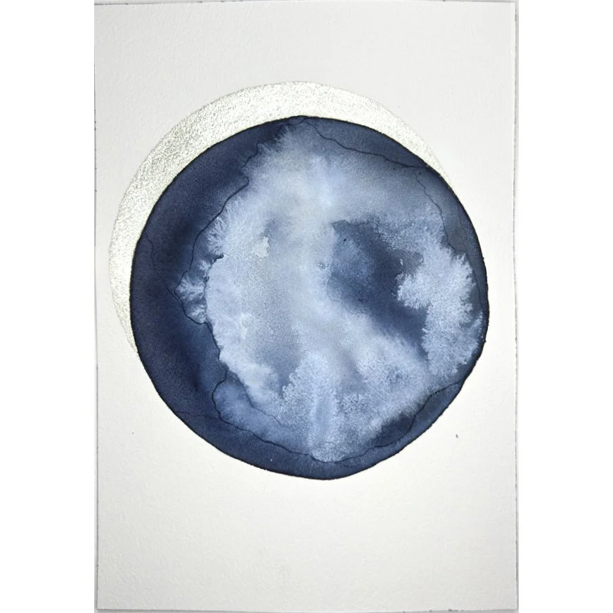 full moon indigo | 9 x 12