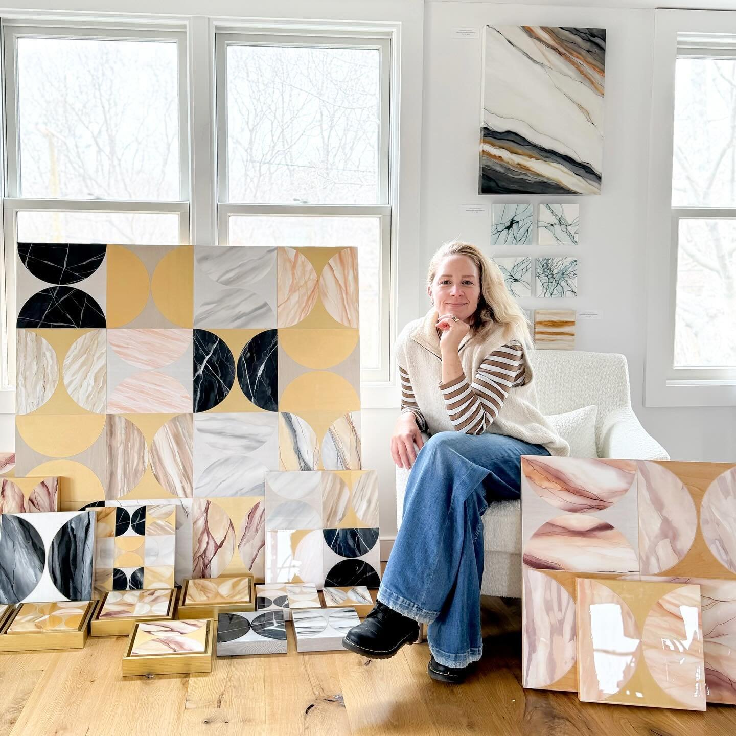 hi &hellip;.its me! i&rsquo;m the artist, its me. 

just me sitting in my studio surrounded by my new collection &mdash;LA LUNA &mdash; if you haven&rsquo;t see it yet i implore you to take a look. it&rsquo;s a theme i will be exploring more and more