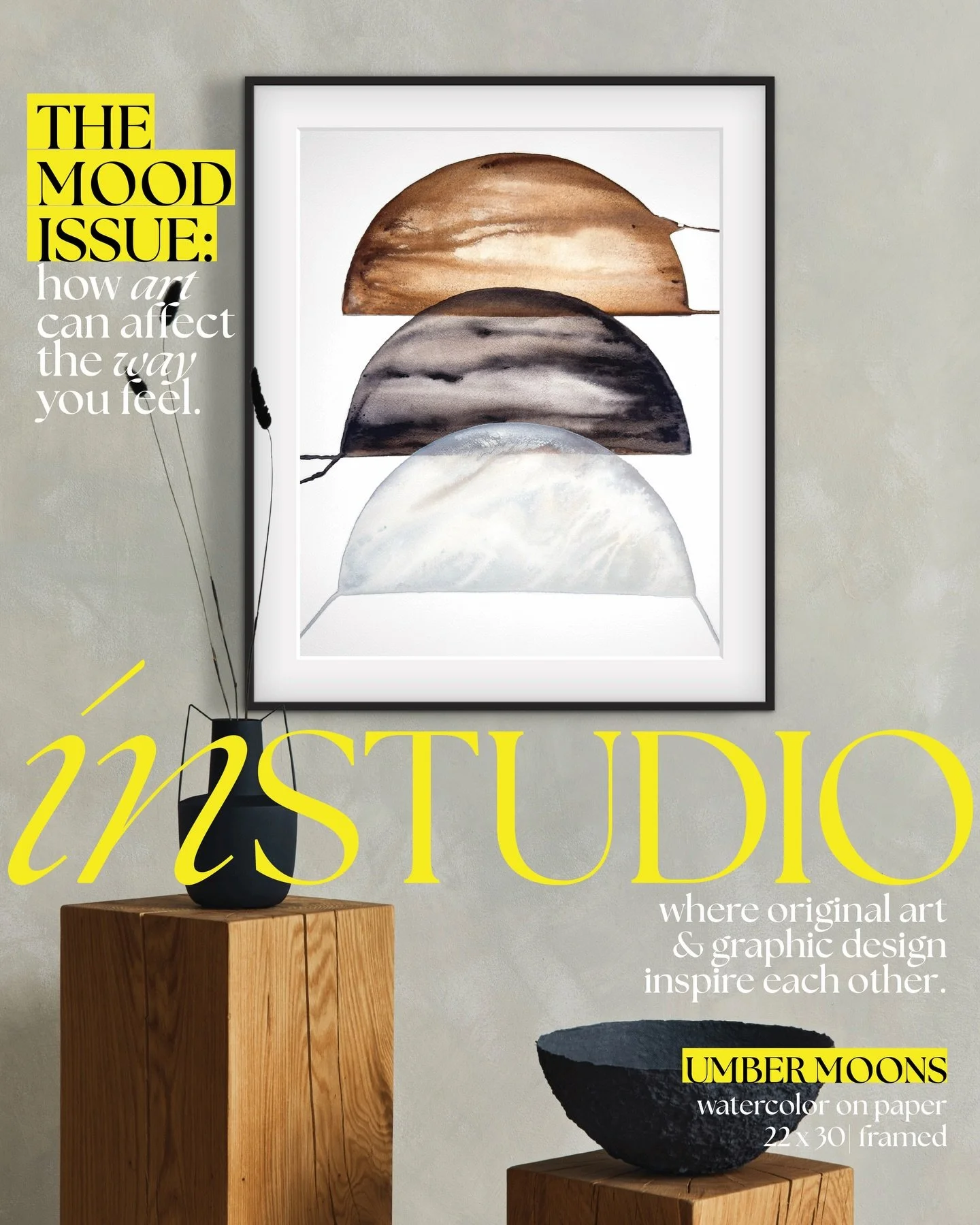 introducing &ldquo;instudio&rdquo;&hellip;..a magazine-like newsletter that will be an inside look at the work of an artist. an exploration of how original art and graphic design inspire each other. as I am equally passionate about both, I will be br