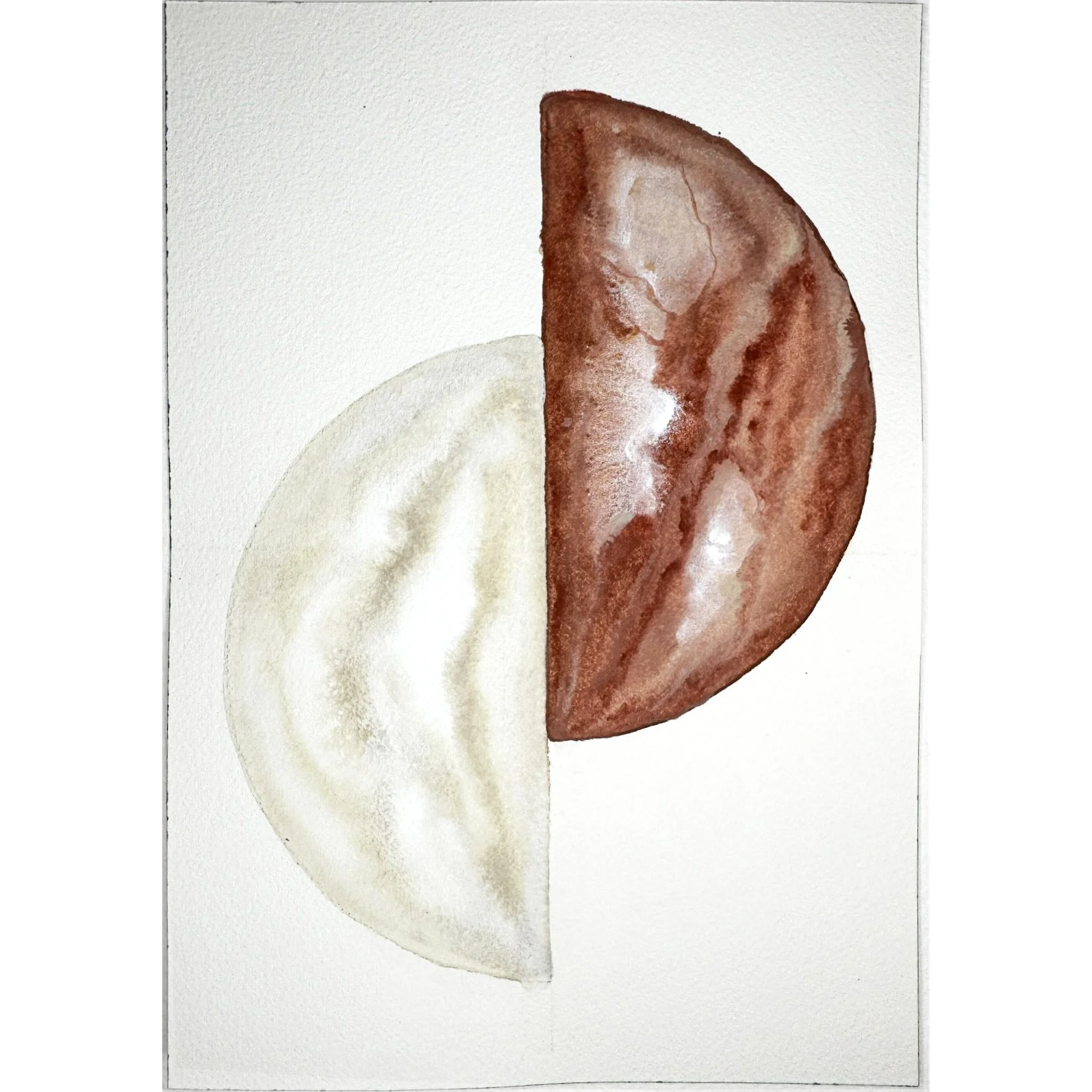 split moon crimson | 9 x 12