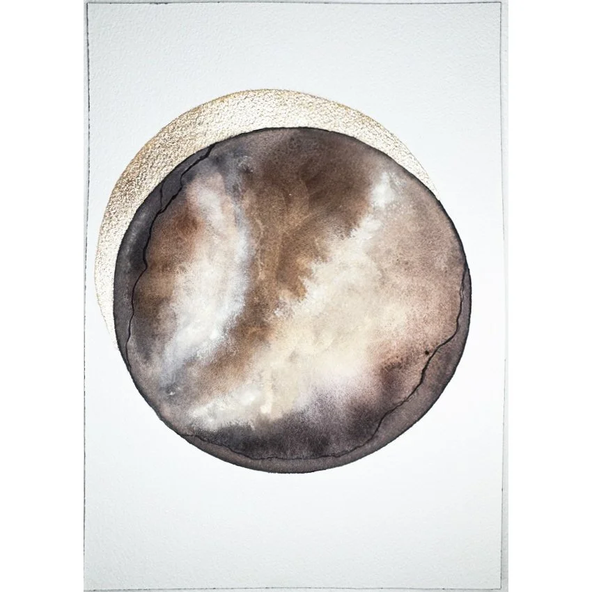 full moon umber | 9 x 12