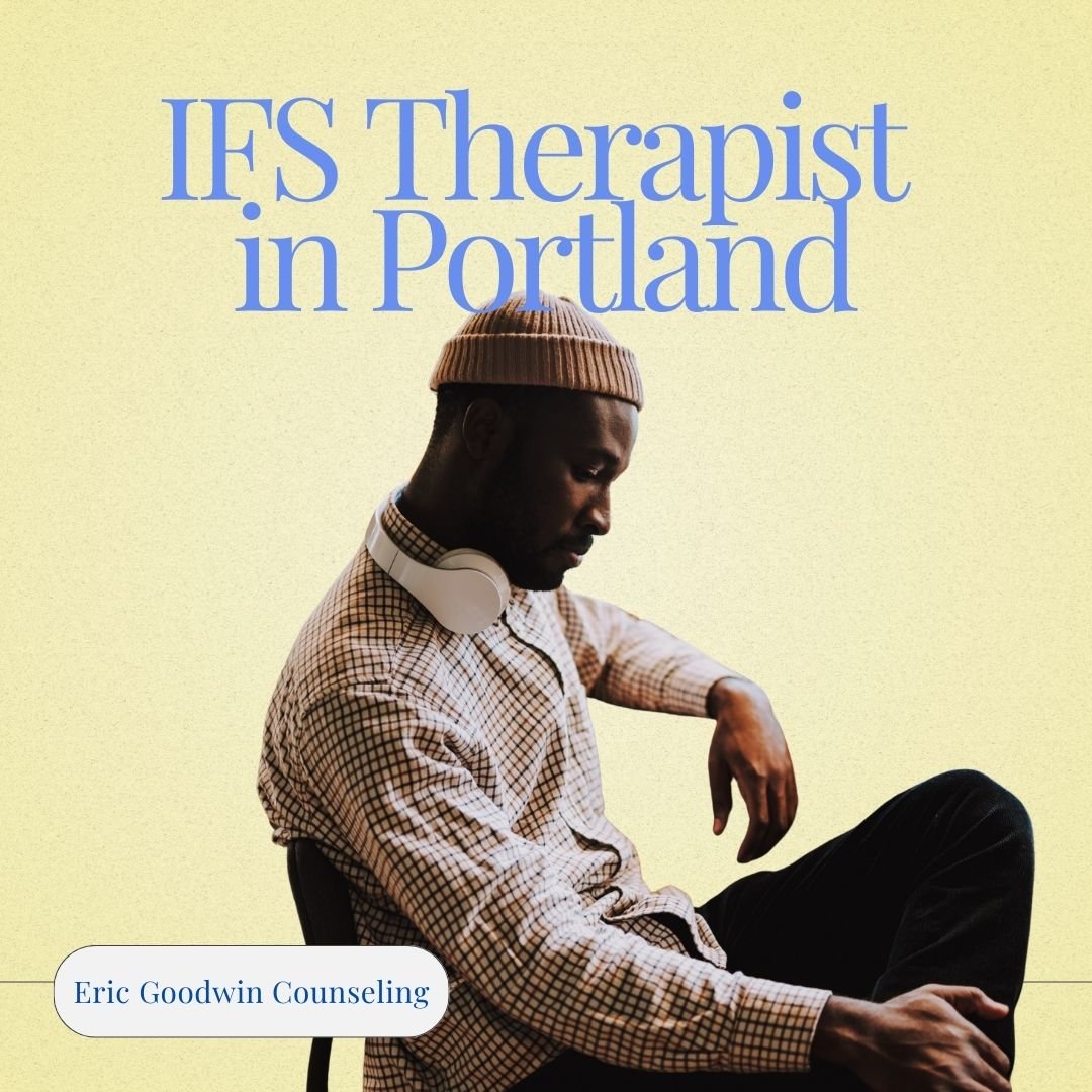 Reflective person seated in profile for IFS therapist Portland page on parts work therapy, anxiety, and self-trust