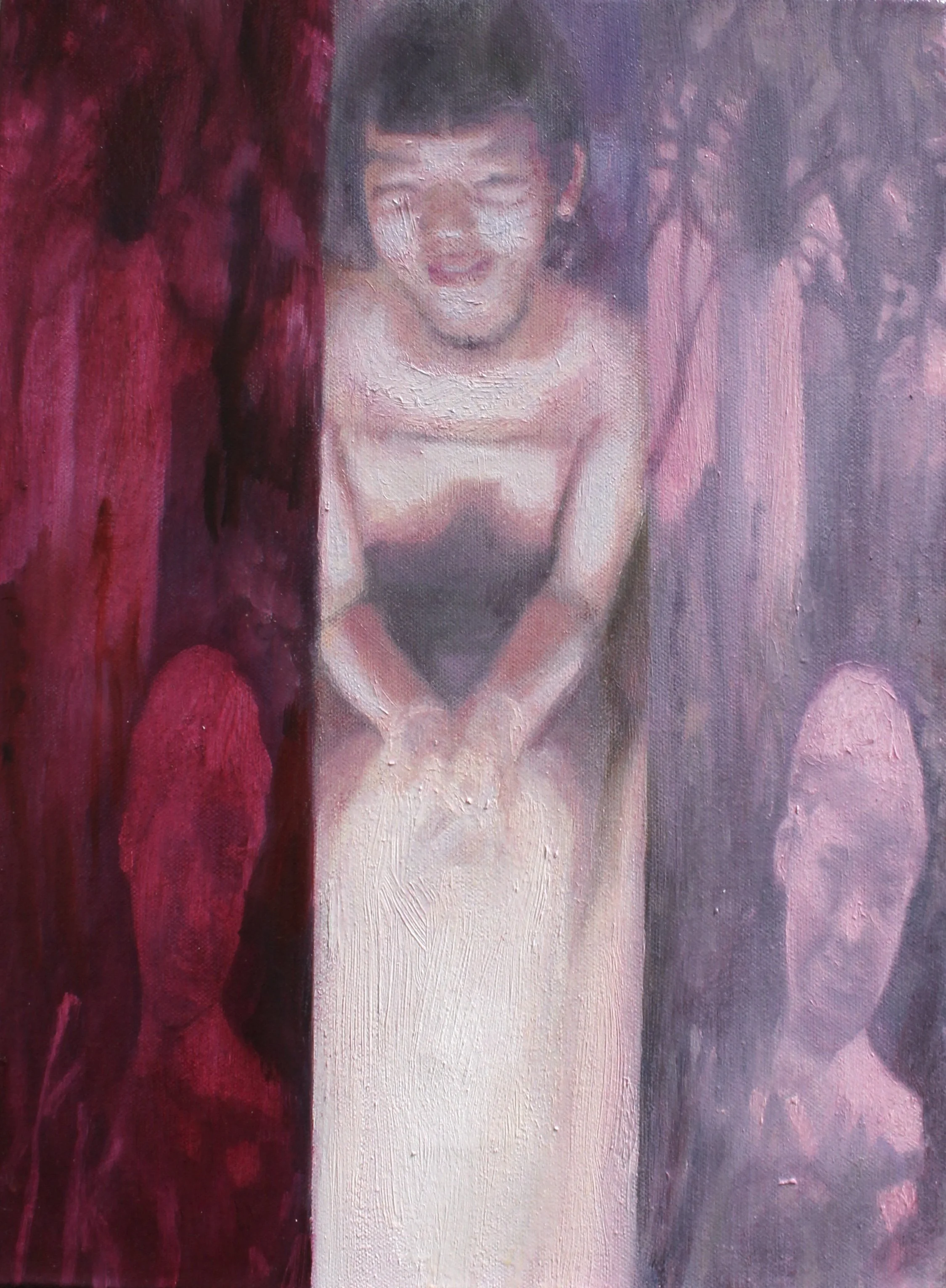 Somewhere for my Bats to Live, 16" x 12", Oil on canvas, 2025