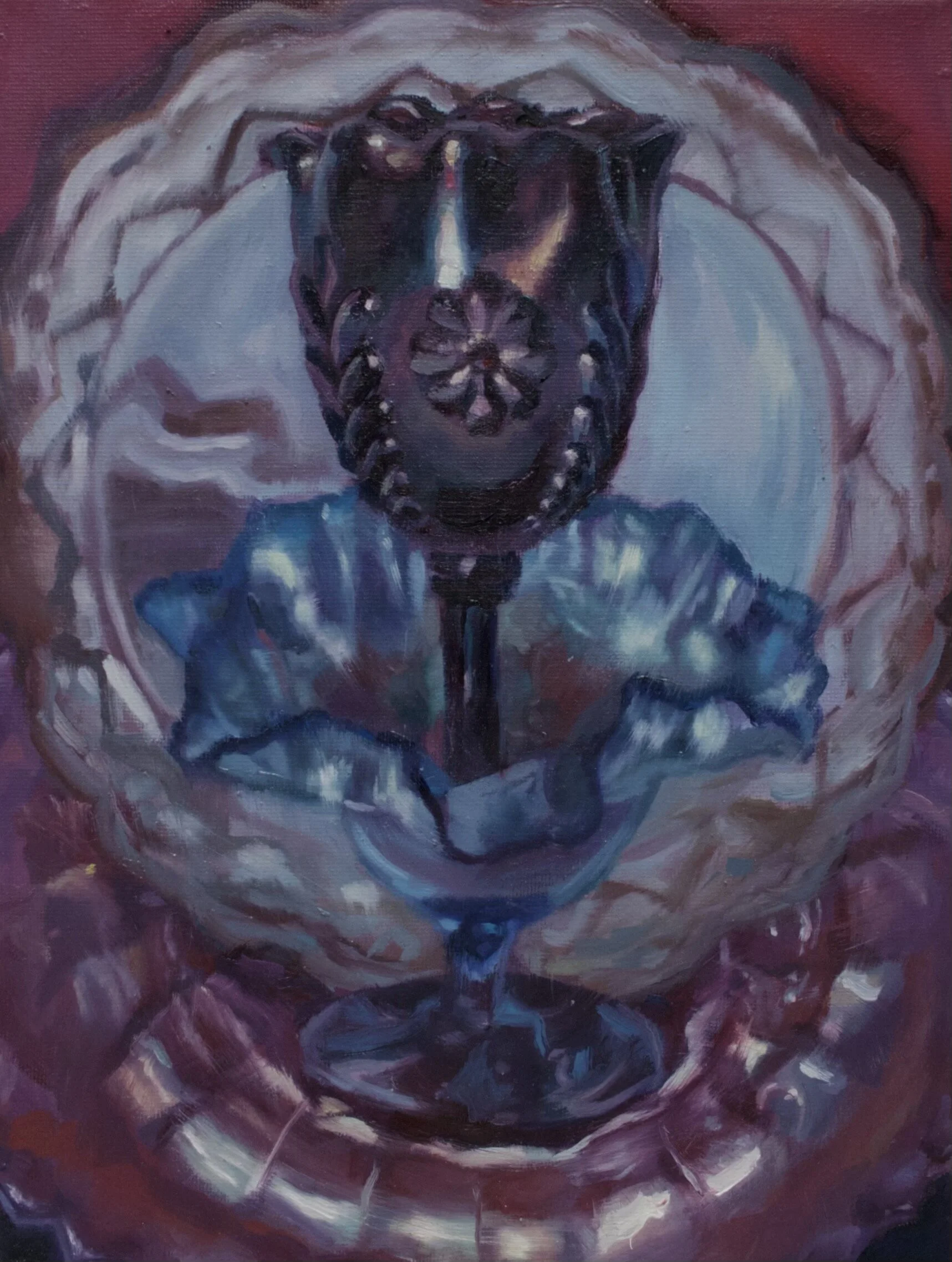 Glass Forever, Oil on canvas, 12" x 9", 2021 (Sold)