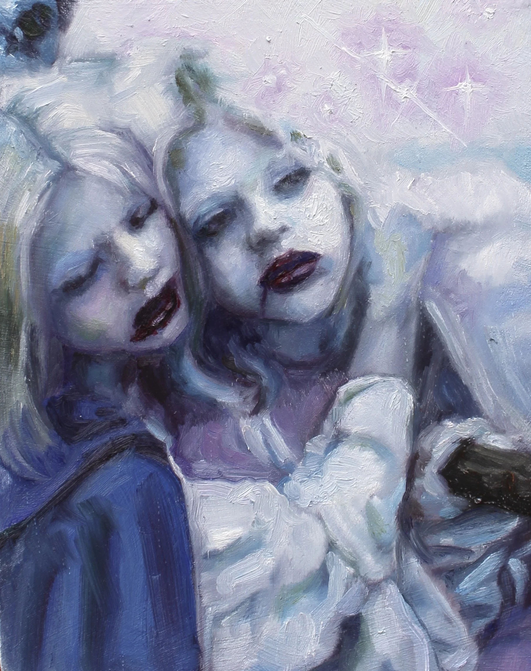 Lips of Blood, Oil on canvas, 10" x 8", 2023 (Sold)