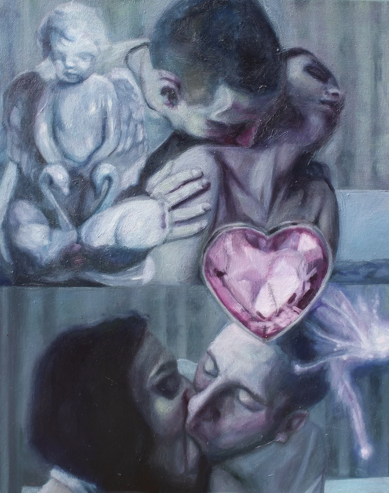 Afterlife Dating, Oil on canvas, 20" x 16", 2022