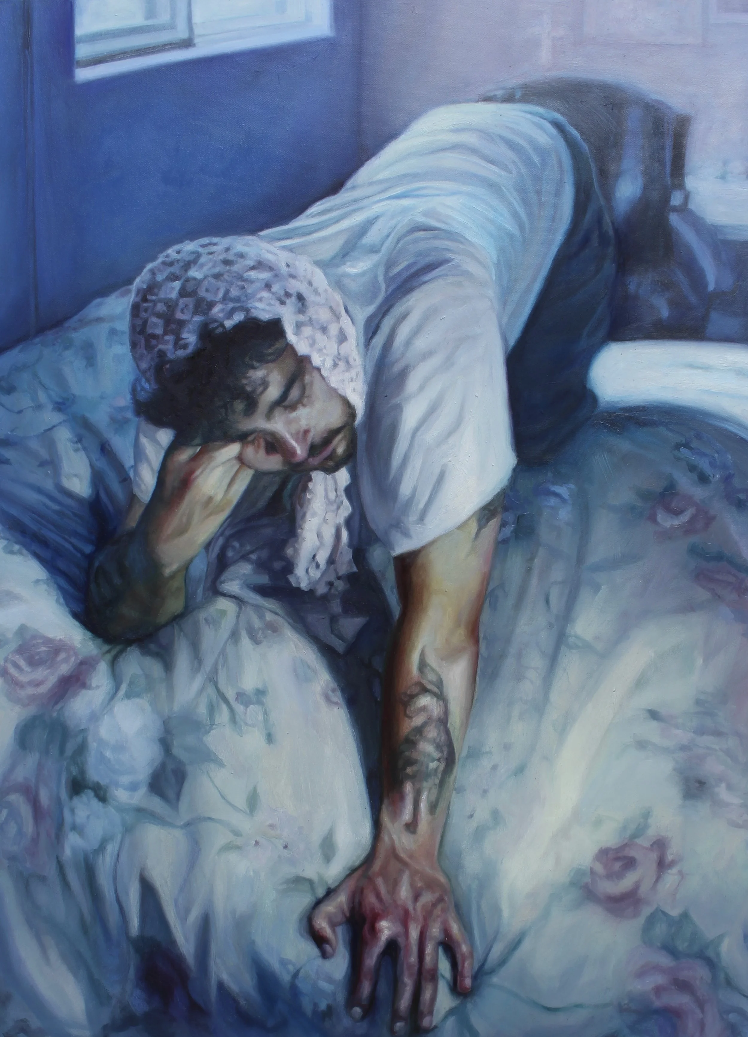 Boy Disciple, Oil on canvas, 4' x 3', 2022 (Sold)