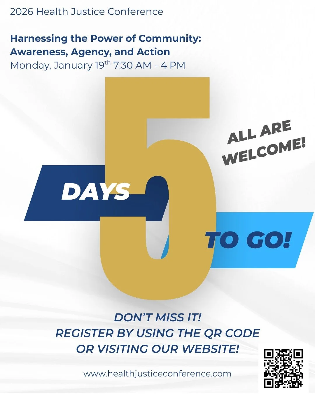 5 days to go!!

Here is our Webex information if you are joining us virtually:

Webex Link: https://upstate.webex.com/upstate/j.php?MTID=me15138593955264f6e430d92fedb120c 
Meeting Number: 2314 480 1291
Password: DYehPW3uj36