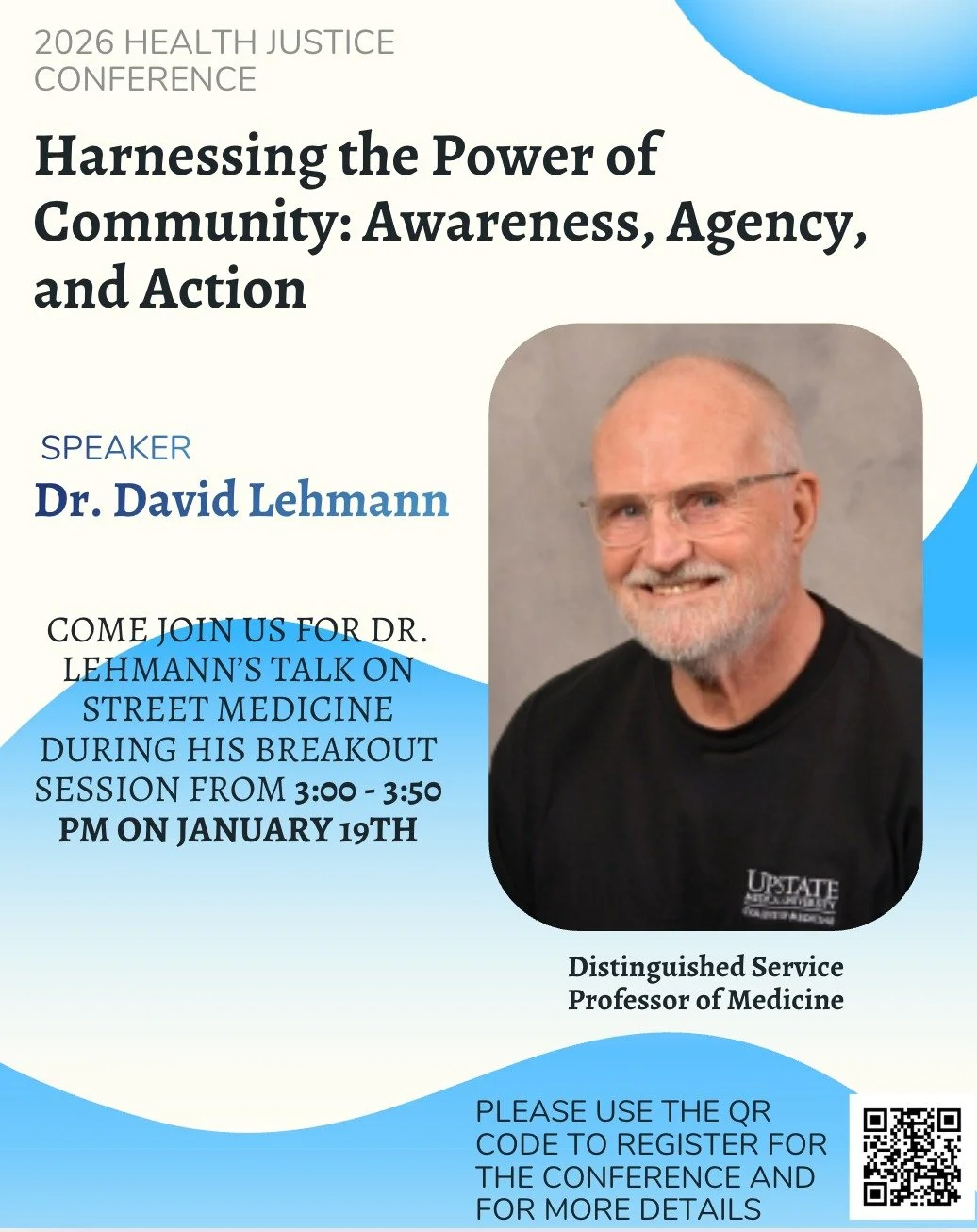 David F. Lehmann, SUNY Distinguished Service Professor, is an internist and clinical pharmacologist at Upstate Medical University. He has had substantial teaching roles, in Upstate&rsquo;s undergraduate and graduate medical education programs, as wel