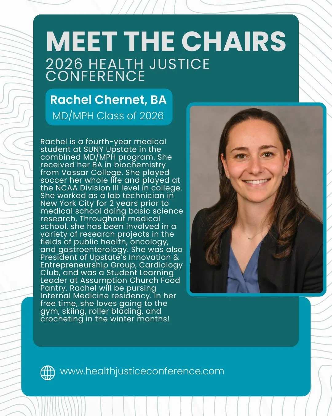 Our next chair! Meet Rachel 😊