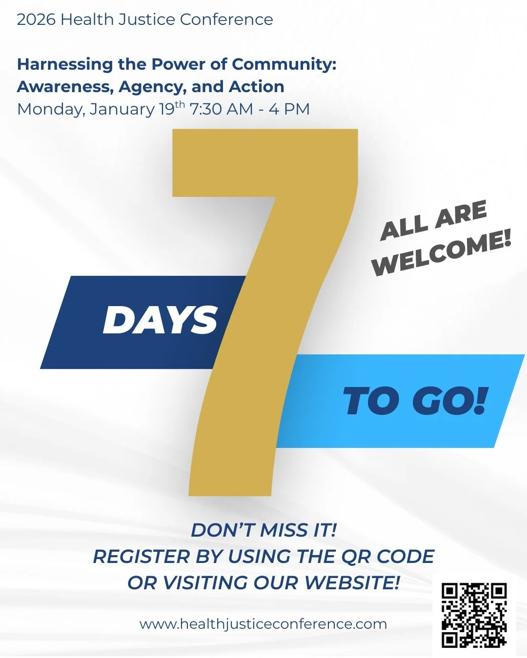 7 day countdown begins today! We are so excited to have you join us!