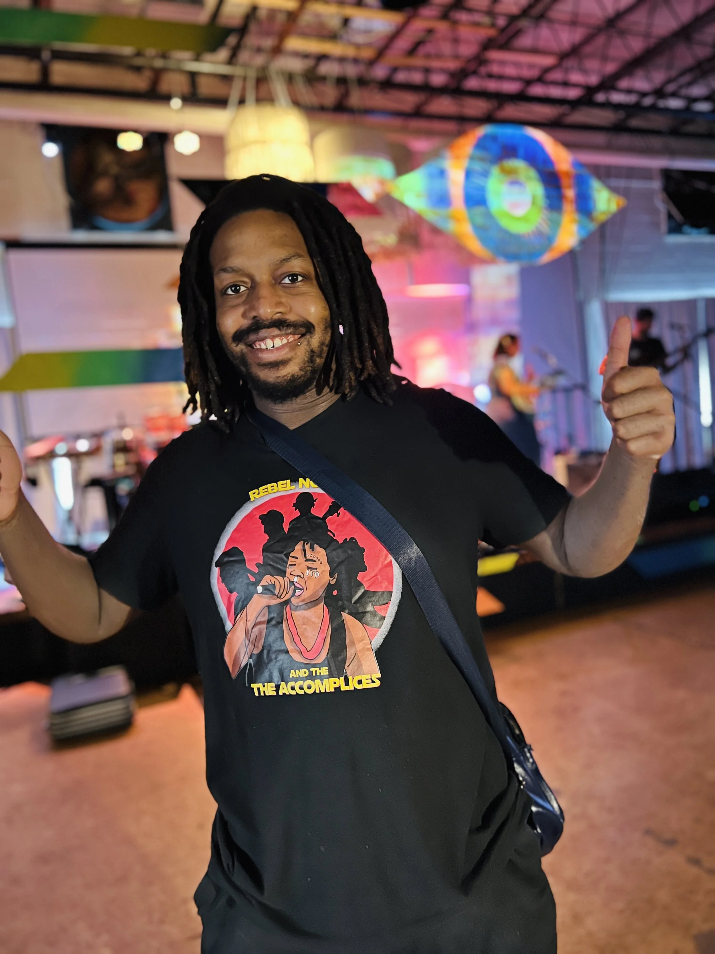 Oda in the RN+A Official Tee, produced by The Hip Top Shop in South Bend, Indiana.
