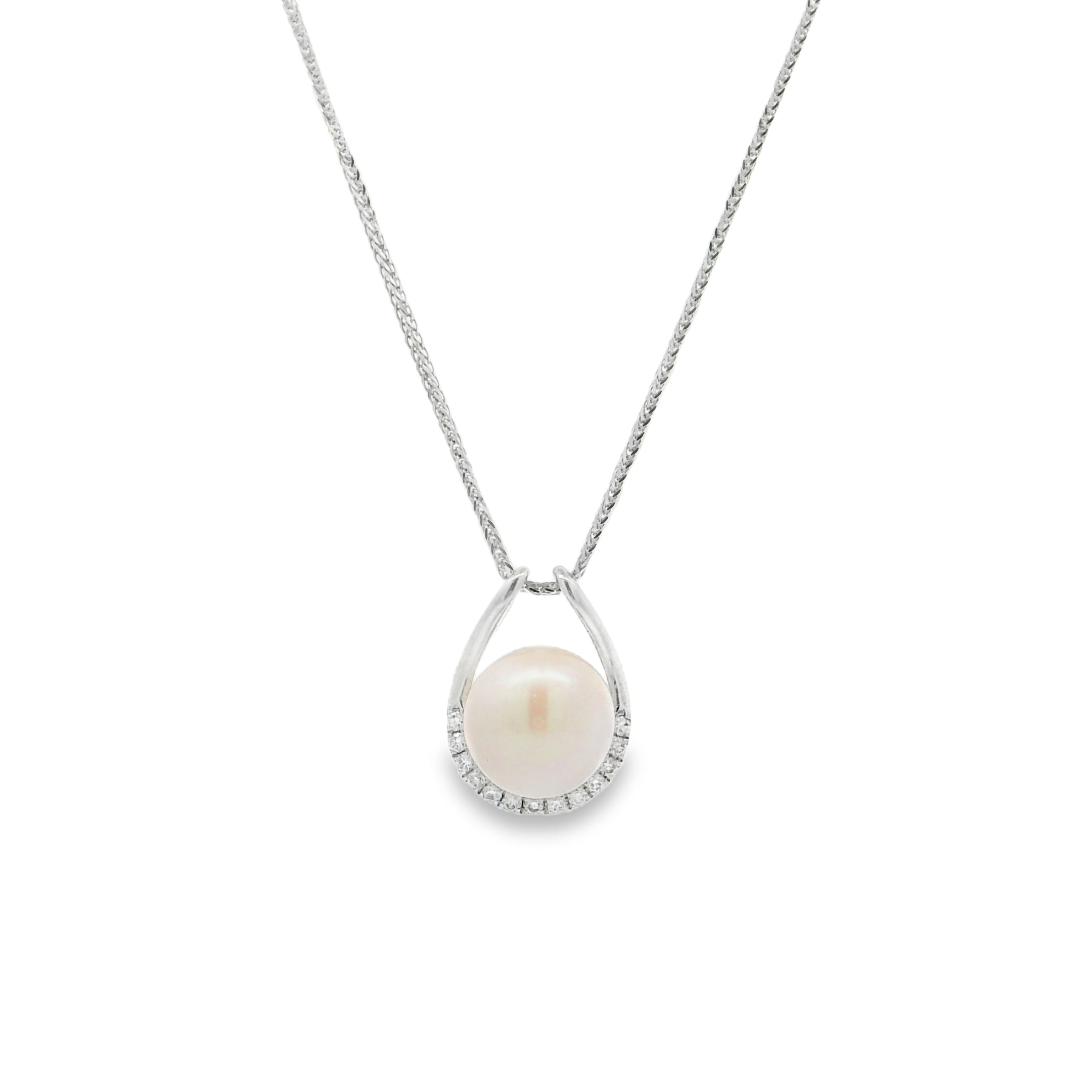 18K White Gold - 9MM - Freshwater Pearl Necklace