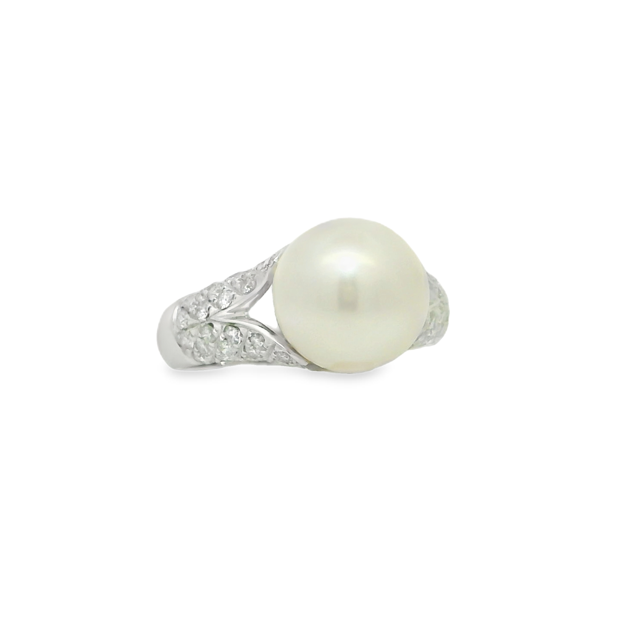 14K White Gold - Pearl Ring