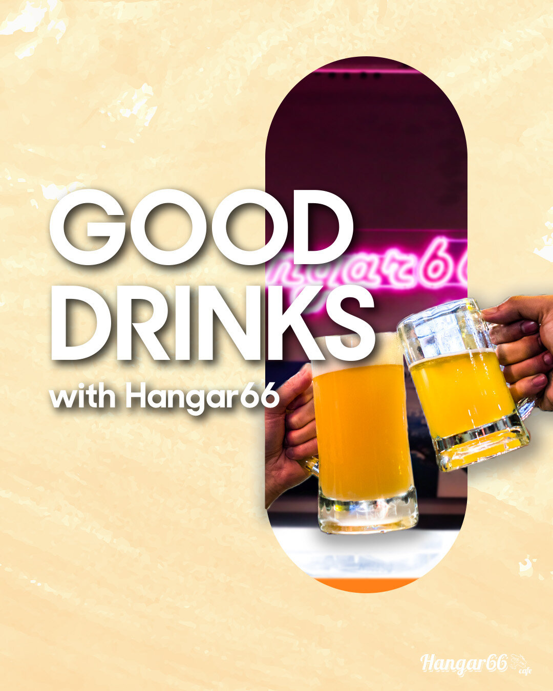 Looking for a relaxing place to gather with friends and enjoy a few rounds of drinks? Look no further than Hangar66Cafe!

Our menu includes a wide selection of beers, wines, and cocktails, so you can find the perfect drink to suit your taste. And don