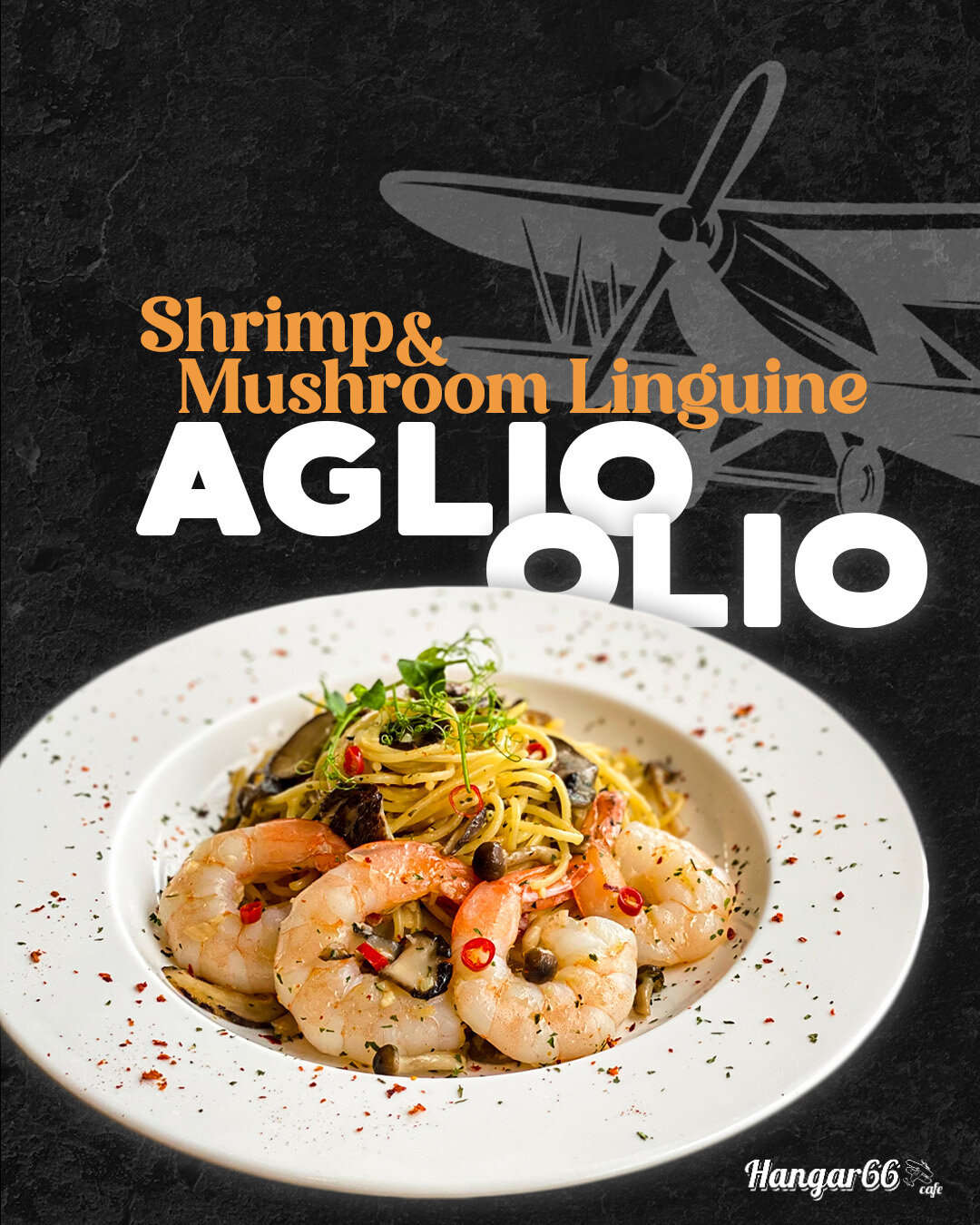 Get ready to indulge in a burst of flavours with our Shrimp &amp; Mushroom Linguine Aglio Olio!

Our succulent shrimp, fresh tomatoes, and fragrant herbs will transport you straight to the Mediterranean coast.

And our Mushroom Aglio Olio will tantal