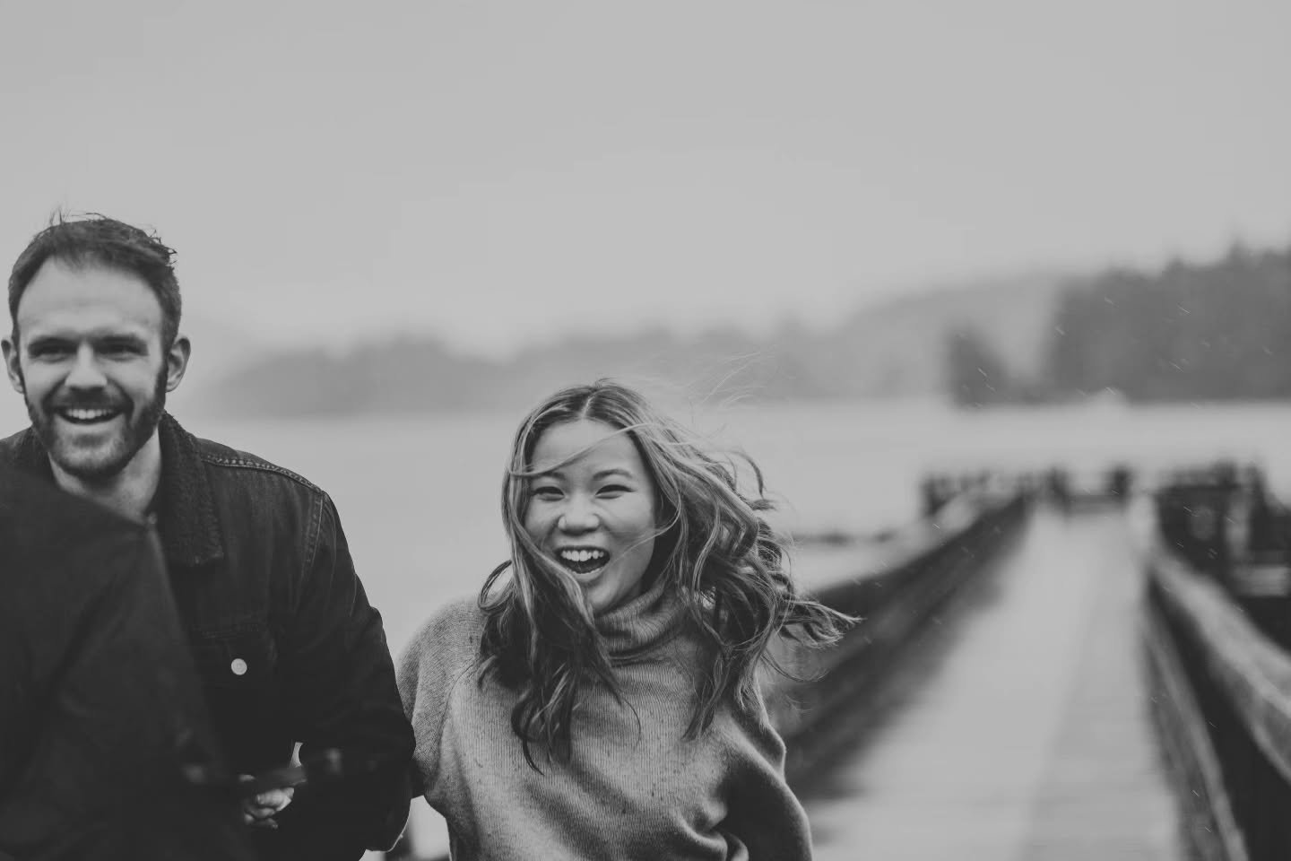 The rain came sideways, the wind fought every step, and yet God still gave us this moment together. 🌧️

there&rsquo;s something beautiful about love that stays soft in the middle of wild weather.

#vancouvercouplesphotographer #westcoastlove #vancou
