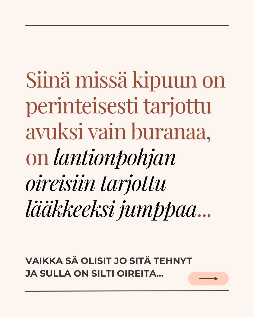 📣 Viimeinen mahdollisuus 📣

Vapauta lantionpohjasi 7 p&auml;iv&auml;ss&auml; -haaste starttaa huomenna ke 25.3.

➡️ Ovet sulkeutuvat t&auml;n&auml;&auml;n klo 23.59 eli &auml;l&auml; j&auml;&auml; en&auml;&auml; miettim&auml;&auml;n pit&auml;isk&ou