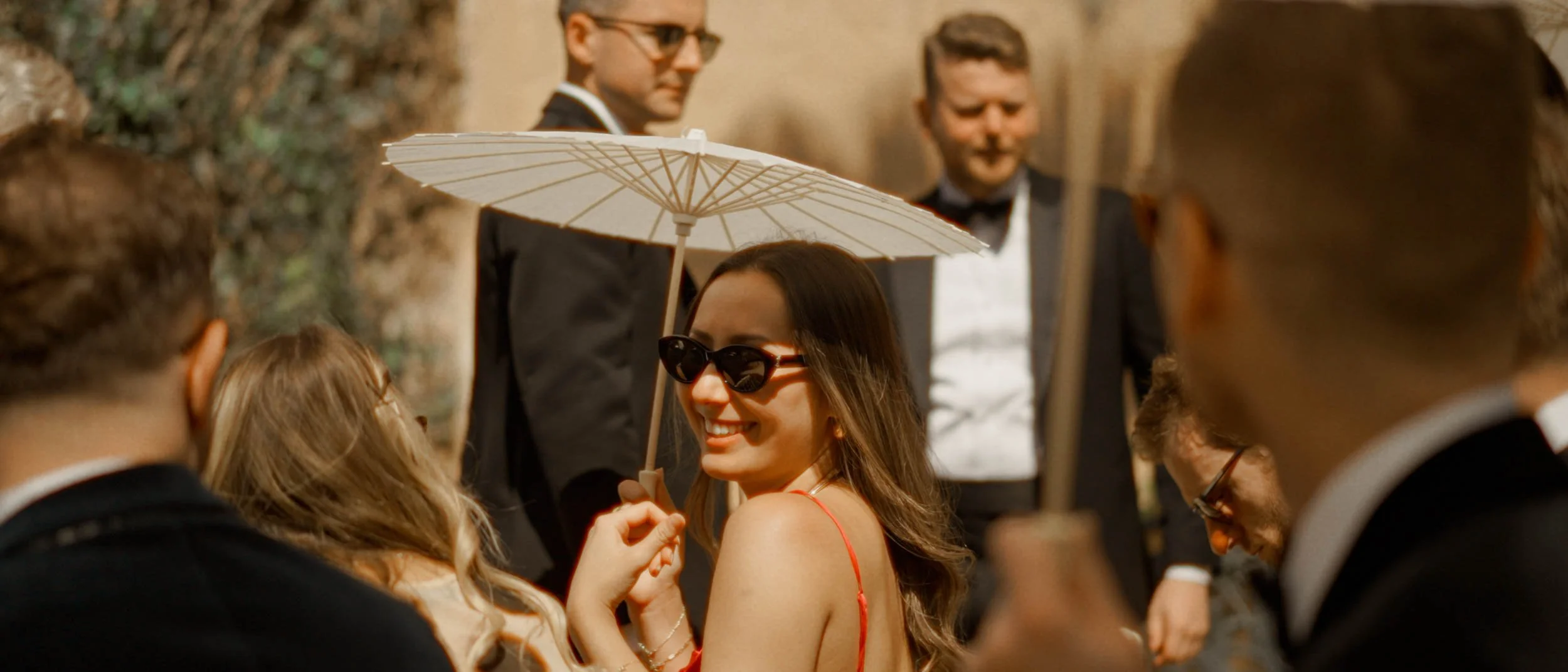 Wedding guest at Castello Monaci